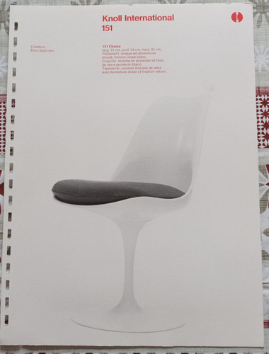 Fiche publicité knoll - fiche, chaise