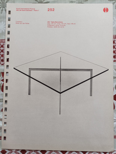 Fiche publicité knoll table - publicité,